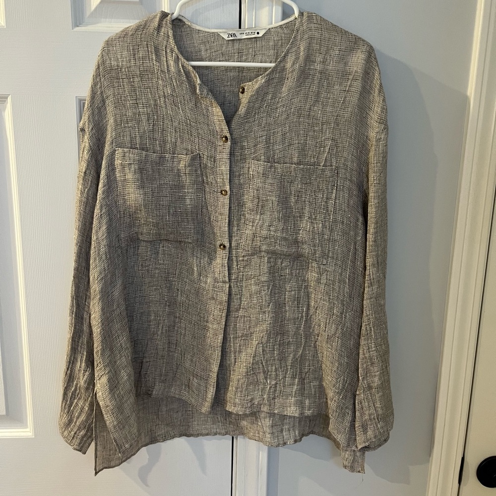 Zara linen blouse NWOT